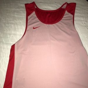 Men’s Nike Reversible Mesh Tank Top  Red White